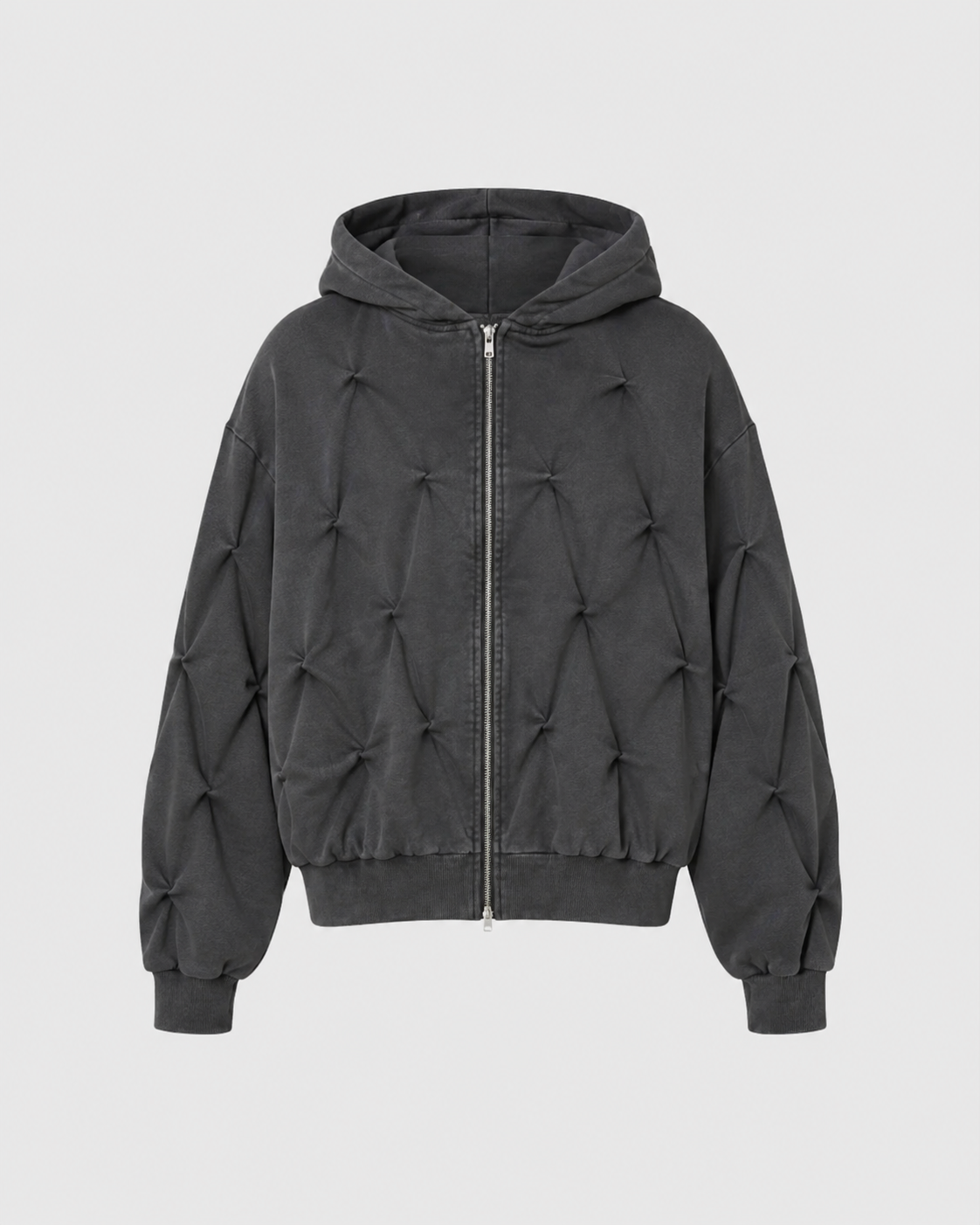 Twisted Fabric Zip hoodie