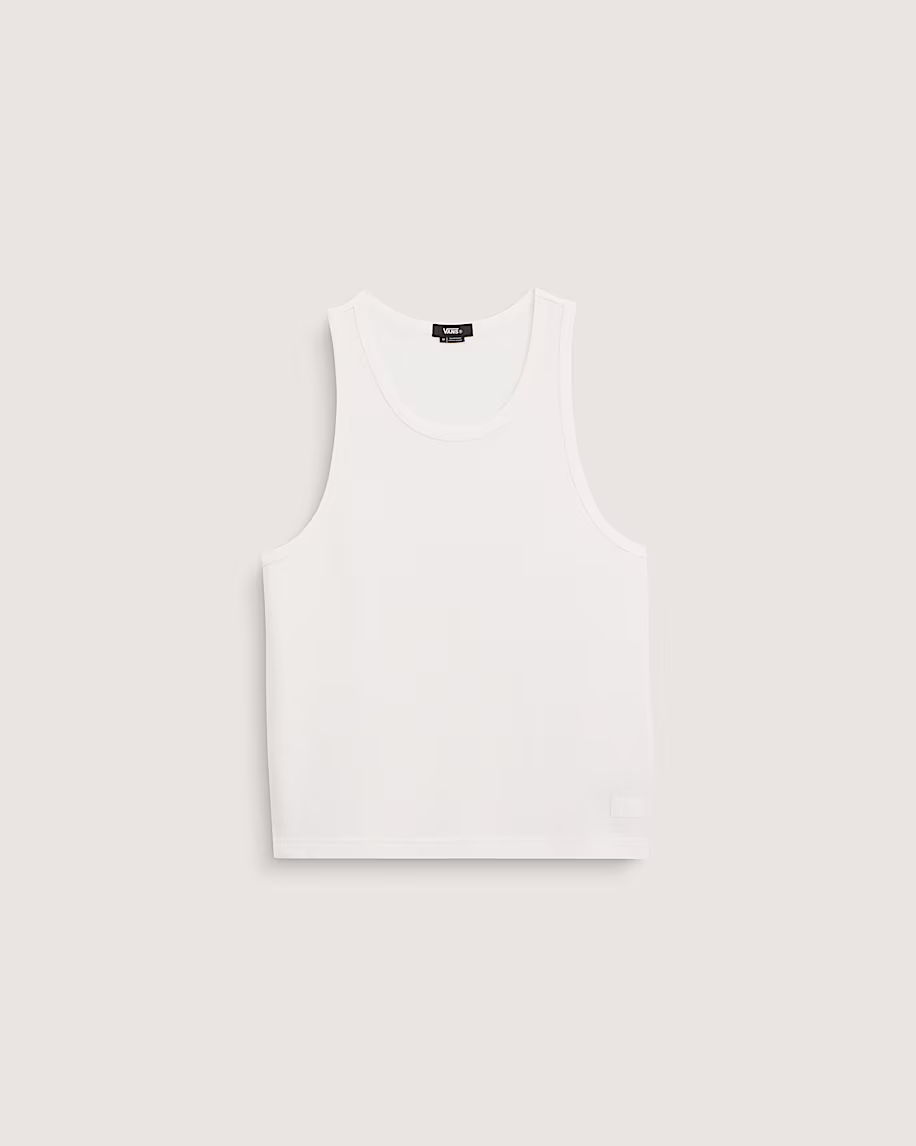 Waffle Tank Top — White