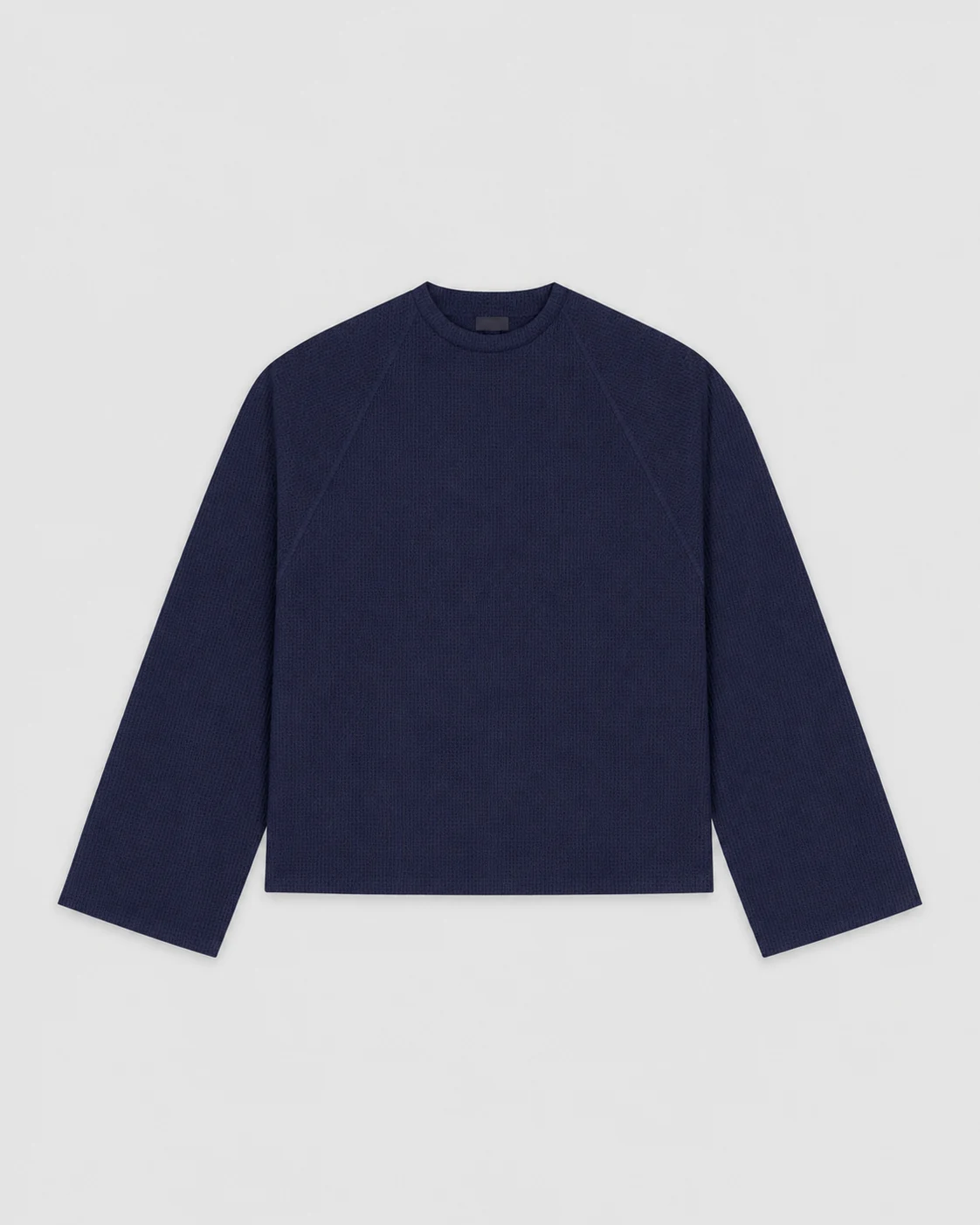 Waffle Longsleeve — Navy Blue