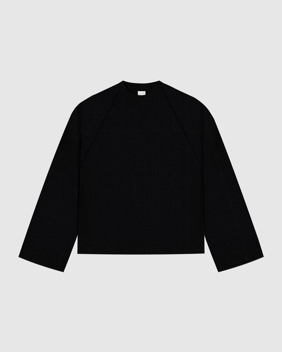 Waffle Longsleeve — Black